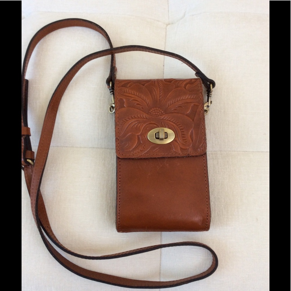 Patricia Nash Leather Cross Body Phone Holder